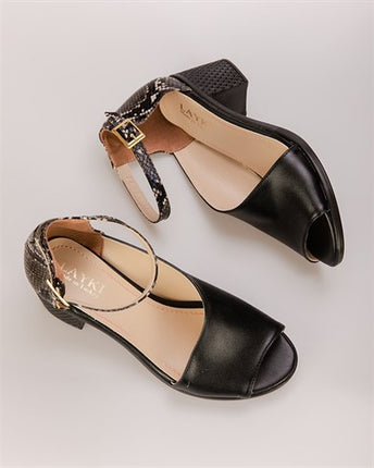 Susan Siyah Renkli Kadın Topuklu Ayakkabı