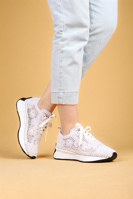 Zeal Beyaz Renkli Kadın Yazlık Sneaker