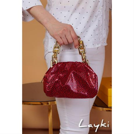 Hera Kırmızı Renkli Krok Askılı Çanta