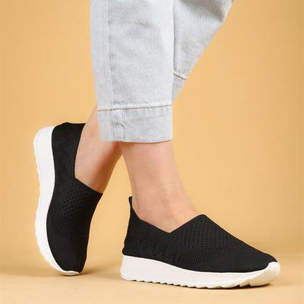 Fiora Siyah Renkli Triko Yazlık Sneaker