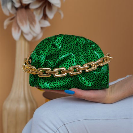 Hera Yeşil Renkli Krok Askılı Çanta