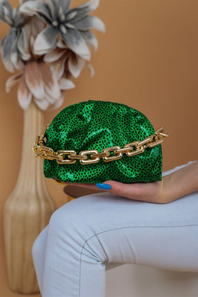 Hera Yeşil Renkli Krok Askılı Çanta