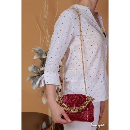 Hera Kırmızı Renkli Krok Askılı Çanta