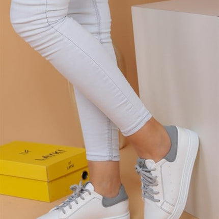 Rocc Beyaz Gri Kadın Spor Ayakkabı