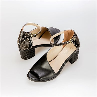 Susan Siyah Renkli Kadın Topuklu Ayakkabı