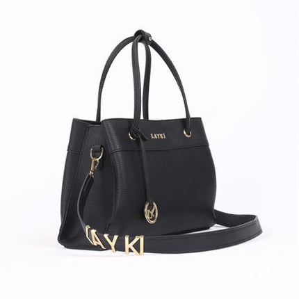 Nusia Deri Siyah Renkli Askılı Kadın Çanta