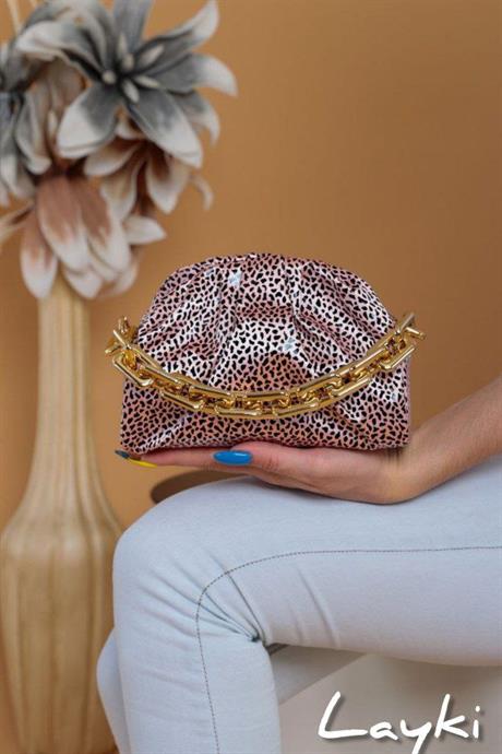 Hera Pudra Renkli Krok Askılı Çanta