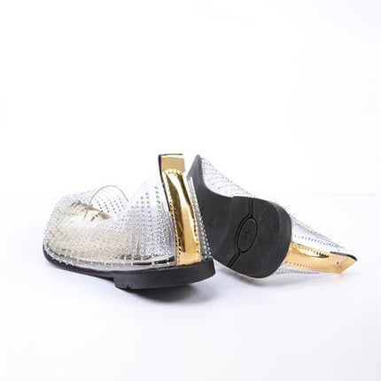 Kosta Altın Renkli Şeffaf Kadın Babet Ayakkabı