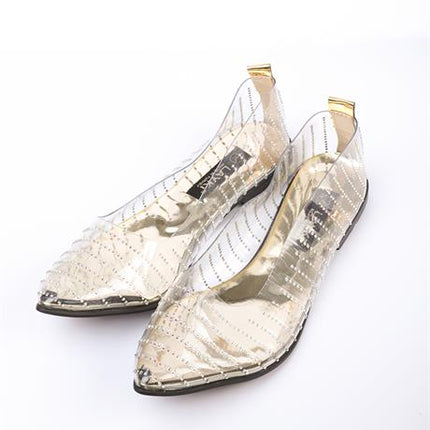 Kosta Altın Renkli Şeffaf Kadın Babet Ayakkabı