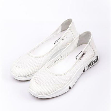 Milano Beyaz Renkli Lux Lazer Kesimli Kadın Yazlık Spor Ayakkabı