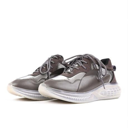 Miora Gri Renkli Şeffaf Tabanlı Paraşüt Kumaşlı Kışlık Kadın Yürüyüş Ayakkabısı