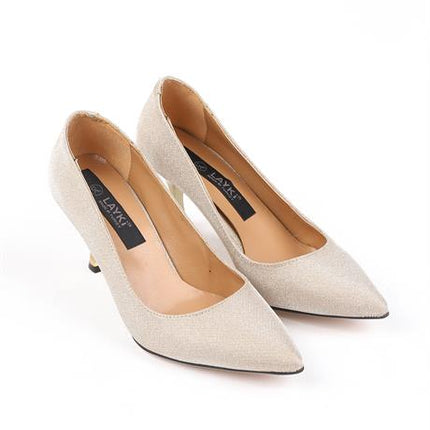 Sirella Parlak Altın Renkli Yüksek Topuklu Ayakkabı