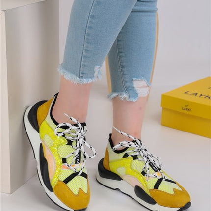 Marcona Sarı Renkli Lux Kadın Spor Ayakkabı