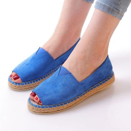 Lahm Mavi Renkli Kadın Babet Ayakkabı