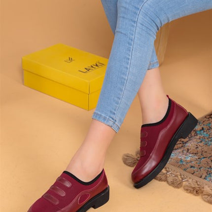 Mona Bordo Renkli Kadın Günlük Ayakkabı