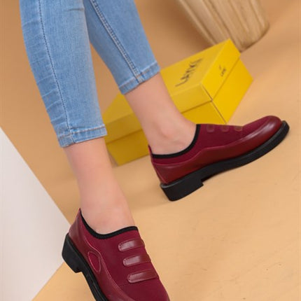 Mona Bordo Renkli Kadın Günlük Ayakkabı