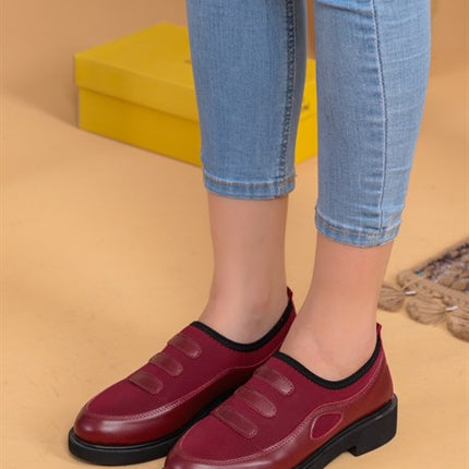 Mona Bordo Renkli Kadın Günlük Ayakkabı