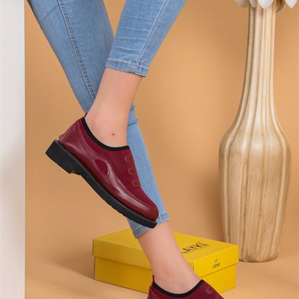 Mona Bordo Renkli Kadın Günlük Ayakkabı