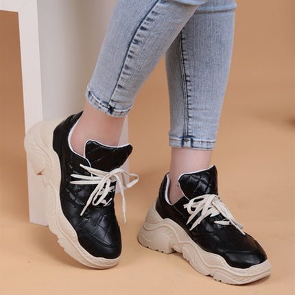 Luppe Siyah Renkli Lux Kadın Spor Ayakkabı