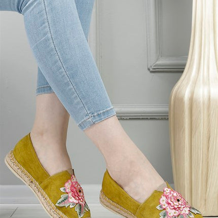 Madison Yeşil Renkli Kadın Babet Ayakkabı