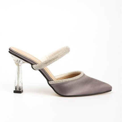Oliver Gri Renkli Kadın Topuklu Ayakkabı