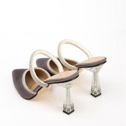 Oliver Gri Renkli Kadın Topuklu Ayakkabı