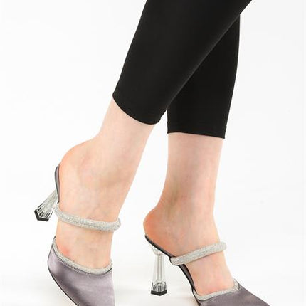 Oliver Gri Renkli Kadın Topuklu Ayakkabı