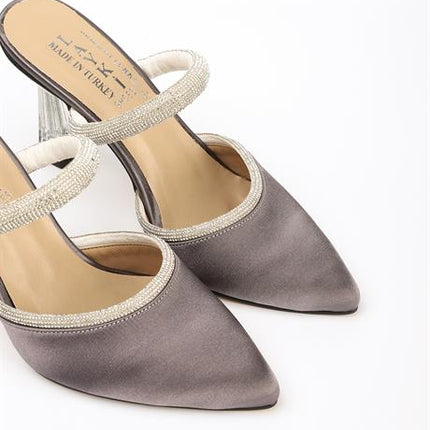 Oliver Gri Renkli Kadın Topuklu Ayakkabı