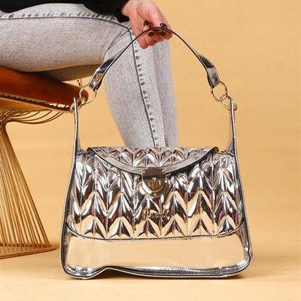 Nevada Gümüş Rugan Çanta