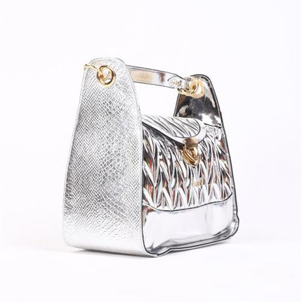 Nevada Gümüş Rugan Çanta