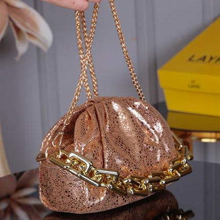 Hera Altın Renkli Krok Askılı Çanta