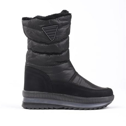 Strea Siyah Renkli Fermuarlı UGG Tüylü Kadın Bot