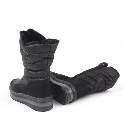 Strea Siyah Renkli Fermuarlı UGG Tüylü Kadın Bot