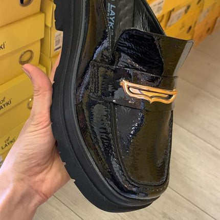 Layki Yüksek Tabanlı Rogan Deri Aksesuarlı Terlik