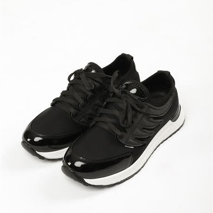 Attis Siyah Renkli Streç Deri Günlük Kullanım Rahat Yürüyüş Kadın Spor Ayakakbı