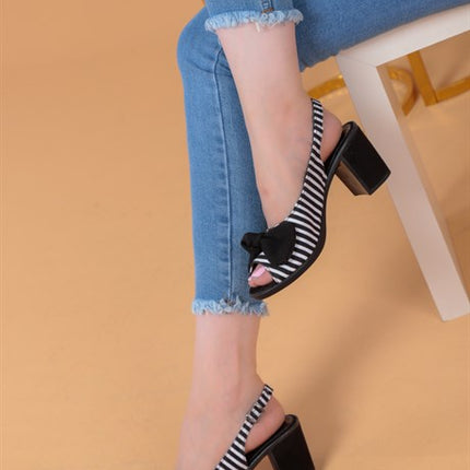 Julia Siyah Renkli Kadın Topuklu Ayakkabı