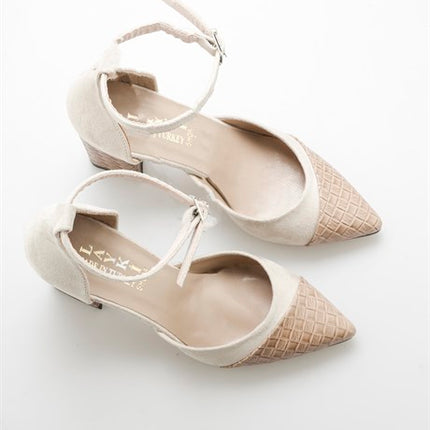 Hilario Bej Renkli Lux Suet Kadın Topuklu Ayakkabı