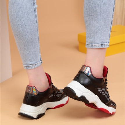 Trisha Siyah Renkli Kadın Spor Ayakkabı 103000