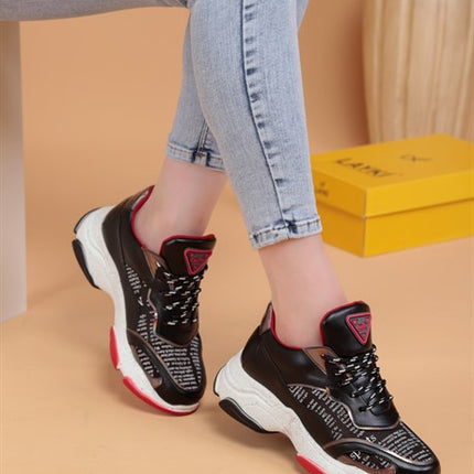 Trisha Siyah Renkli Kadın Spor Ayakkabı 103000