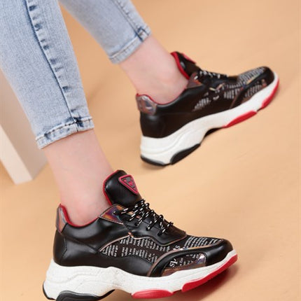 Trisha Siyah Renkli Kadın Spor Ayakkabı 103000