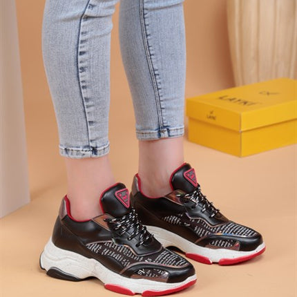 Trisha Siyah Renkli Kadın Spor Ayakkabı 103000