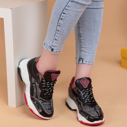 Trisha Siyah Renkli Kadın Spor Ayakkabı 103000